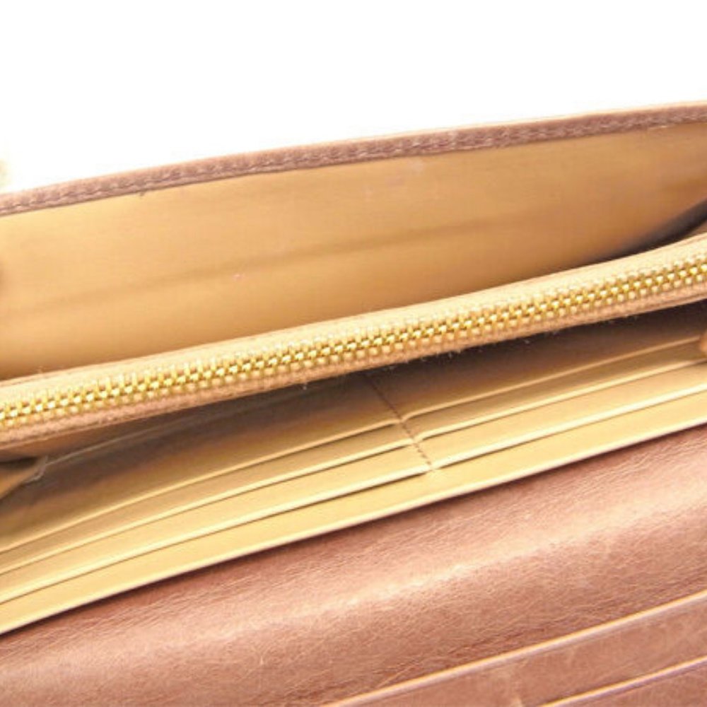 Prada Wallet Purse Long Wallet Logo Pink Gold Woman Authentic Used - Picture 5 of 6